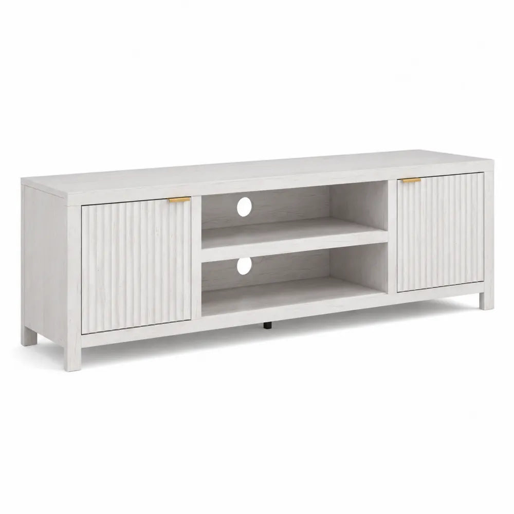 Mobile TV in MDF Bianco 140x40x45 cm