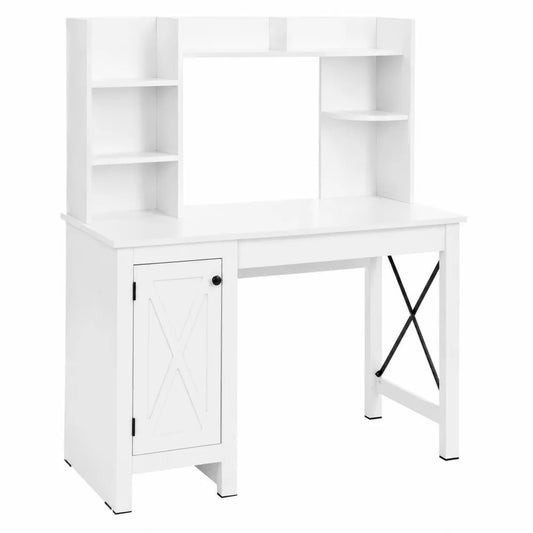 Scrivania in MDF con Scaffali e Armadietto 120x60x140 cm