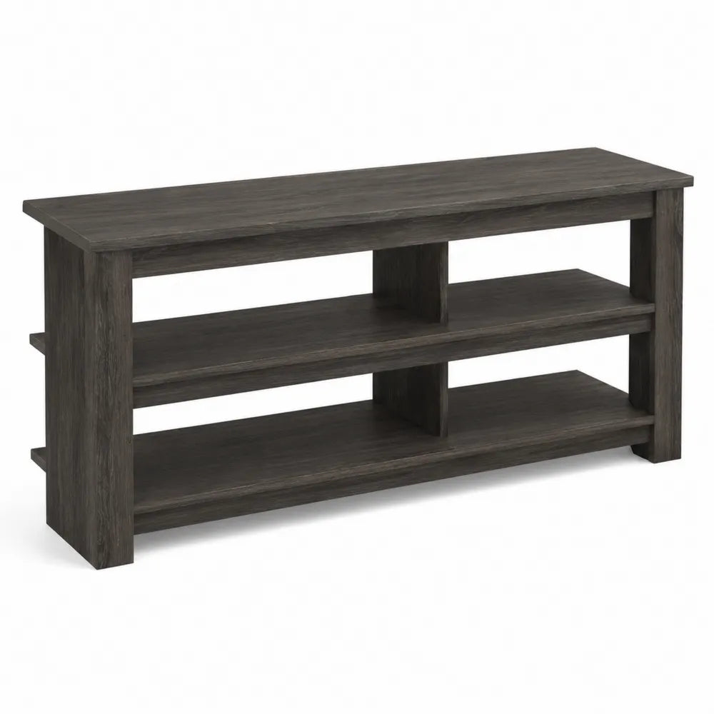 Mensola TV in Legno MDF Marrone Scuro 120x40x60 cm