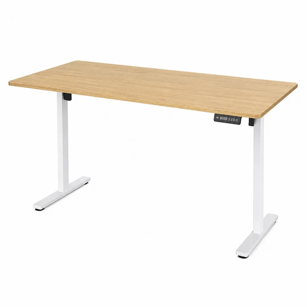 Scrivania elettrica regolabile in legno e metallo 120x60 cm