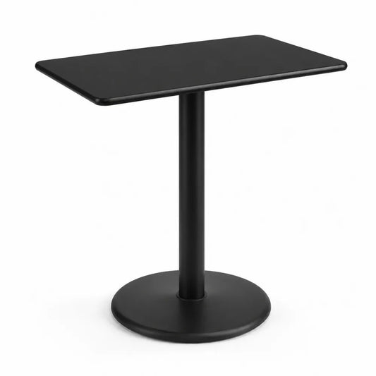 Tavolo rettangolare in legno e metallo nero 60x40x75 cm